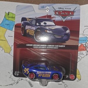 Disney Pixar Cars Fabulous Lightning McQueen Toy Car - Blue
